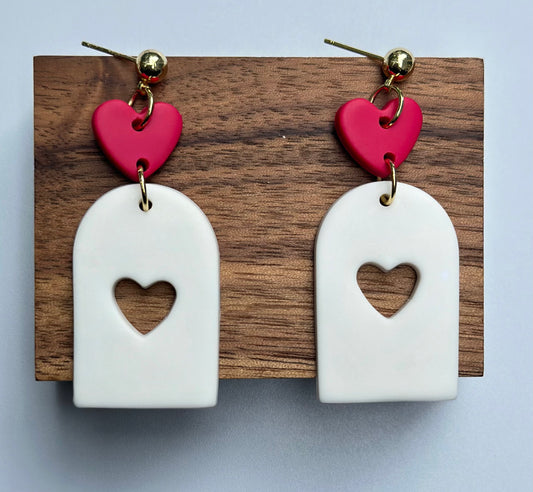 Heart Canvas Dangles